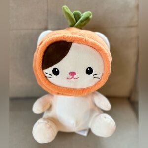 Calplush Cream & Orange Plush Cat Toy